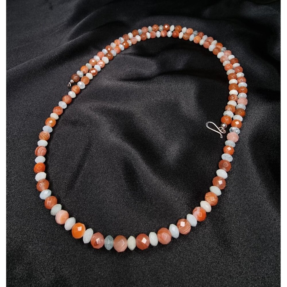 Jay King Mine Finds Rare Find Faceted Agate Bead Necklace With Hook Closure